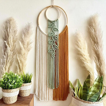 Скандинавски ръчно тъкан гоблен за стена, правоъгълен, ръчно пране, 20% полиестер в сместа