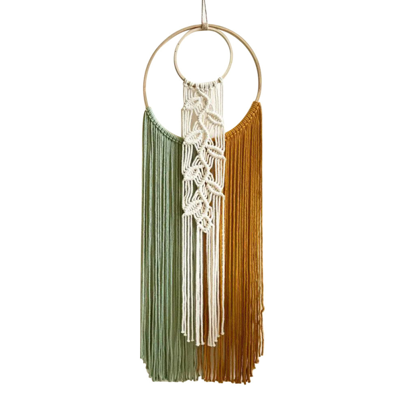 Скандинавски ръчно тъкан гоблен за стена, правоъгълен, ръчно пране, 20% полиестер в сместа