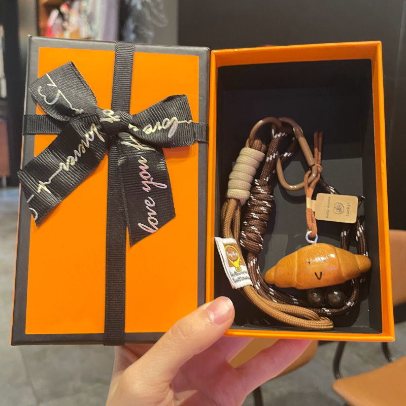 Maillard témájú kenyér kulcstartó, koreai stílus, anyag liszt, egyenként csomagolva