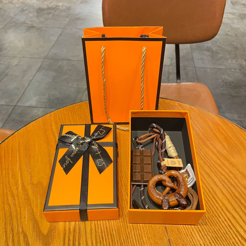 Maillard témájú kenyér kulcstartó, koreai stílus, anyag liszt, egyenként csomagolva