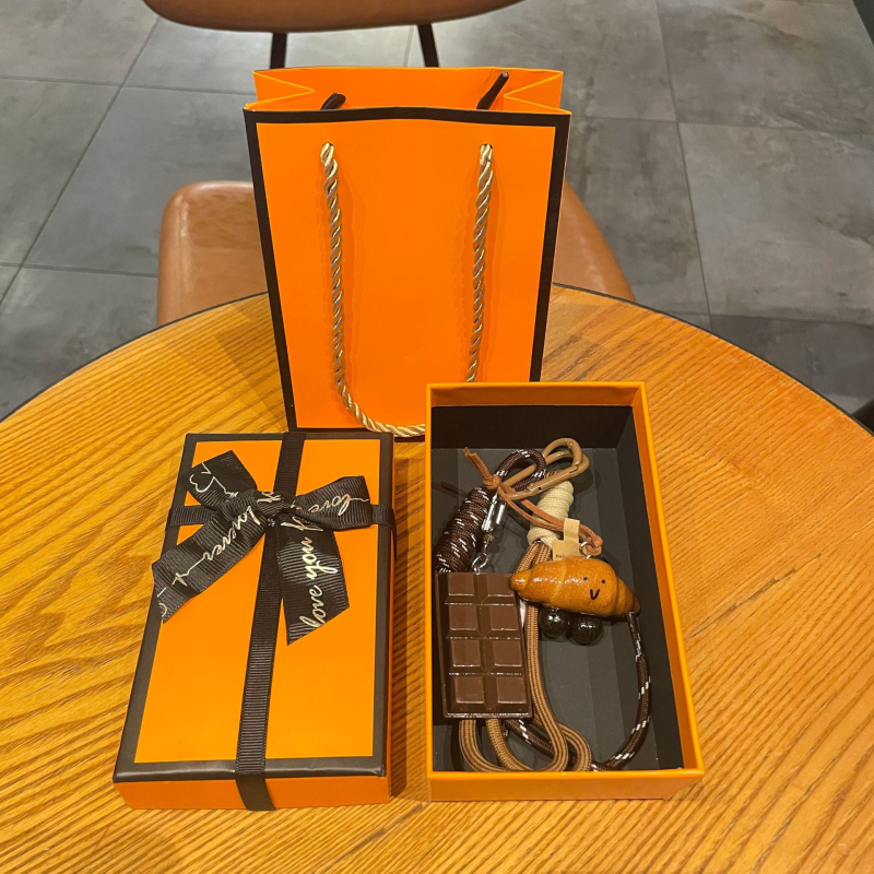 Maillard témájú kenyér kulcstartó, koreai stílus, anyag liszt, egyenként csomagolva