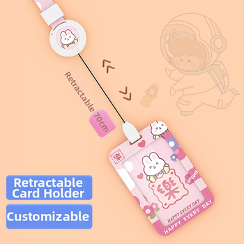 Yimei plastikinis kortelių dėklas, animacinio stiliaus, autorizuotas privatų prekinis ženklas