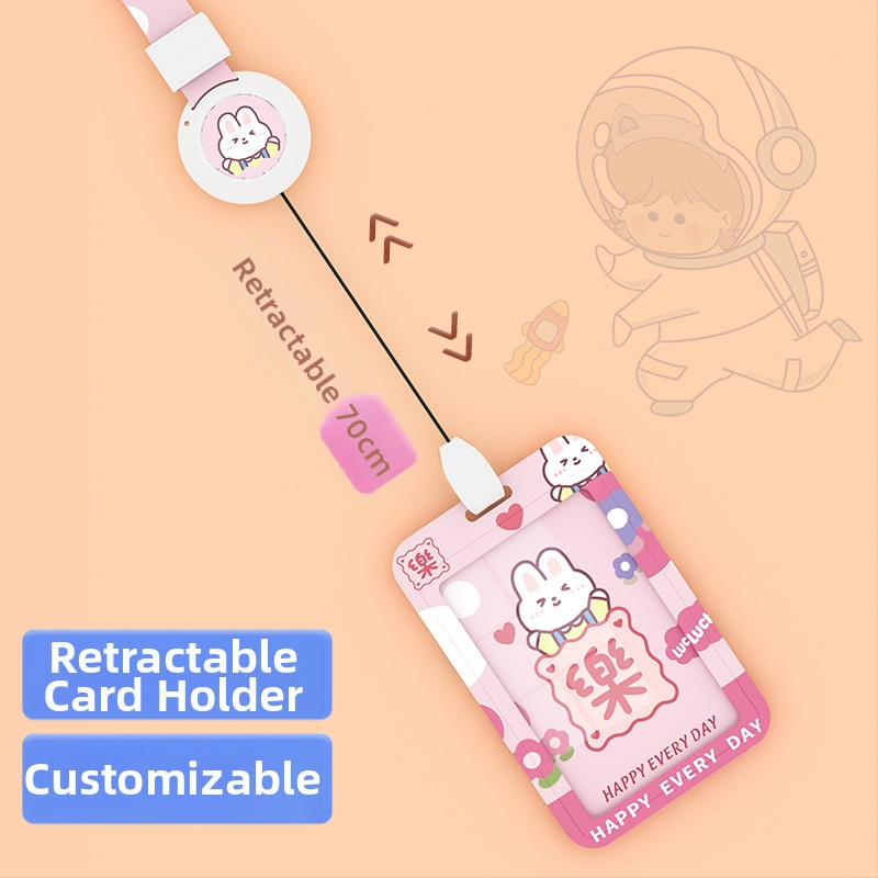 Yimei plastikinis kortelių dėklas, animacinio stiliaus, autorizuotas privatų prekinis ženklas