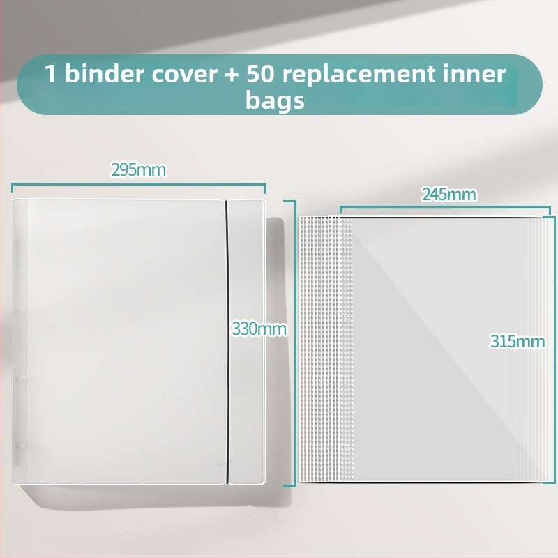 Jojo grītu grāmatu uzglabāšanas albums ar brīviem lapām un aizsargājošu vāciņu; standarta modelis; bez logotipa; bez pielāgošanas