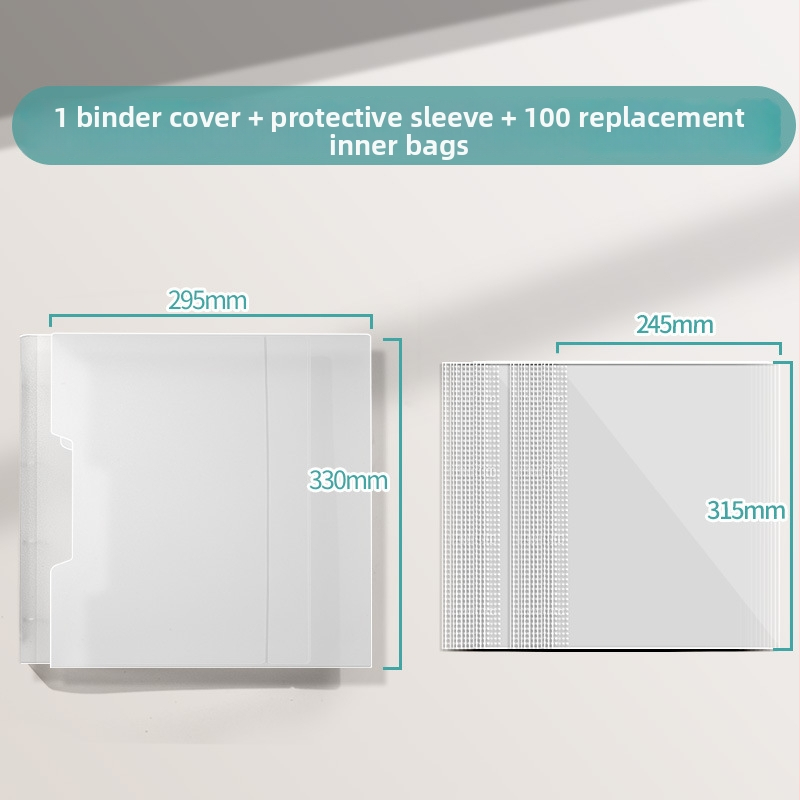 Jojo grītu grāmatu uzglabāšanas albums ar brīviem lapām un aizsargājošu vāciņu; standarta modelis; bez logotipa; bez pielāgošanas