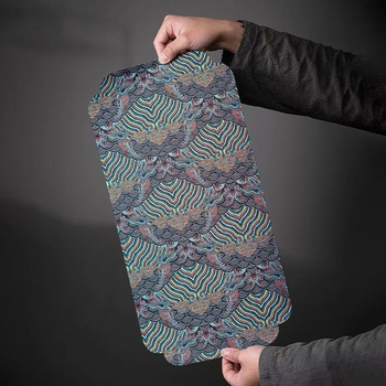 Σετ τραπεζομάντιλο για τσάι από λινό-πολυεστέρα 50/50, Σειρά Chinese Style, Νέος Κινέζικος Στυλ, Προσαρμοσμένη Επεξεργασία