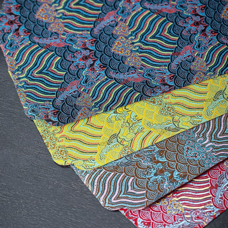 Σετ τραπεζομάντιλο για τσάι από λινό-πολυεστέρα 50/50, Σειρά Chinese Style, Νέος Κινέζικος Στυλ, Προσαρμοσμένη Επεξεργασία