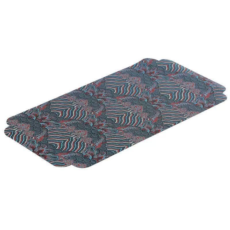 Σετ τραπεζομάντιλο για τσάι από λινό-πολυεστέρα 50/50, Σειρά Chinese Style, Νέος Κινέζικος Στυλ, Προσαρμοσμένη Επεξεργασία