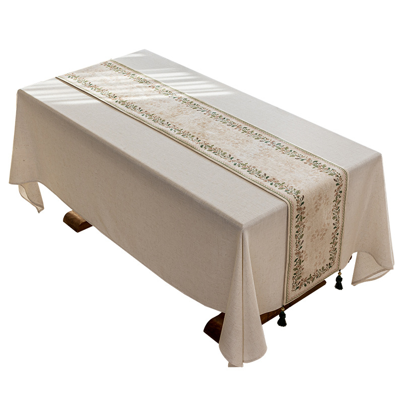 Τραπεζομάντηλο σε γαλλικό στυλ, φλοράλ μοτίβο, ύφασμα, για σαλόνι