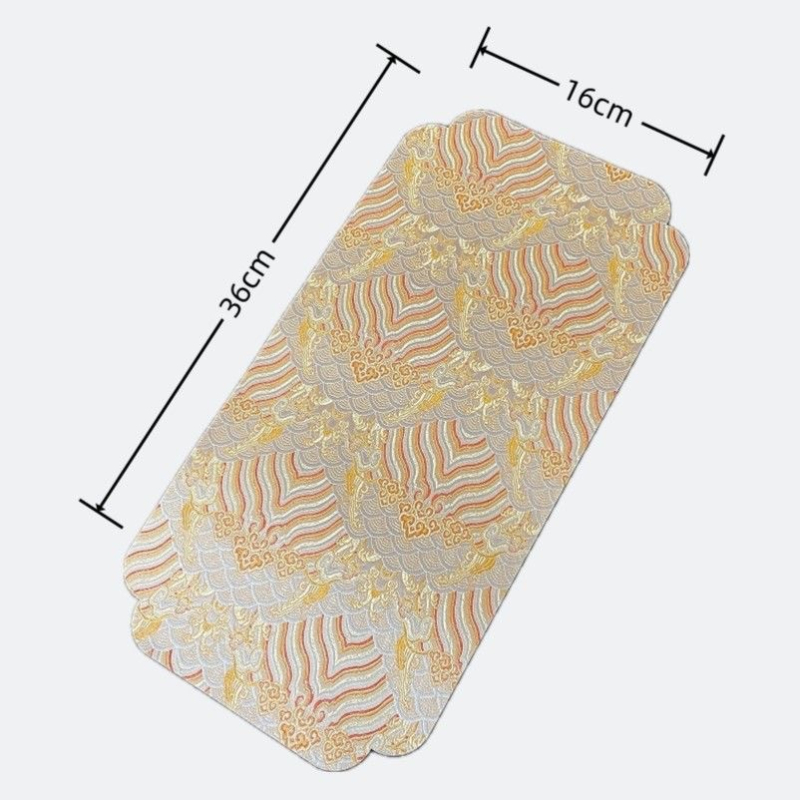 Πατάκι τσαγιού από σατέν με διακοσμητικές λεπτομέρειες μποκράτ, βάση από πολυεστερική ίνα, Νέος Κινέζικος Στυλ, για μελέτη γραφείου