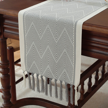 Διάδρομος τραπεζιού, χειροποίητος ζακάρντ, σκανδιναβικό στυλ, πολυεστέρας 80/20 σύνθεση, ριγέ σχέδιο, επεξεργασία κατ' παραγγελία