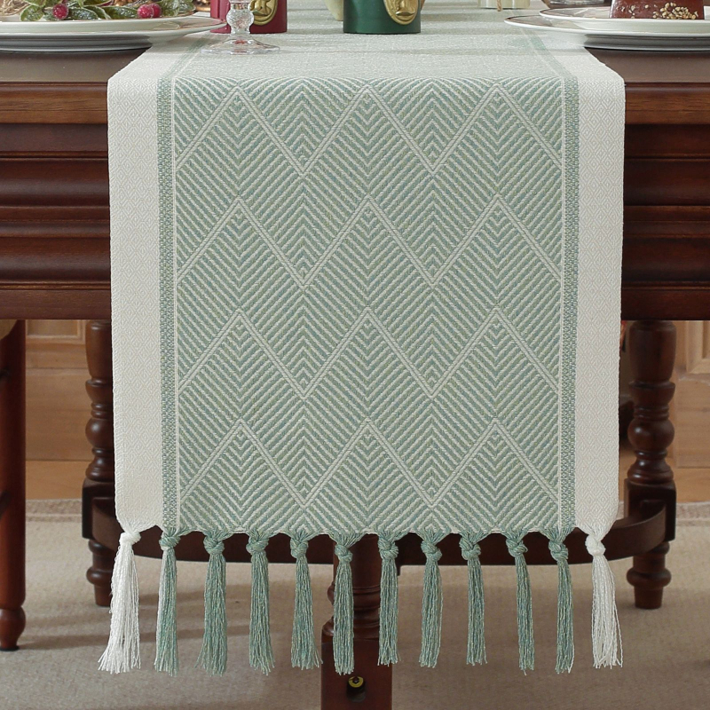 Διάδρομος τραπεζιού, χειροποίητος ζακάρντ, σκανδιναβικό στυλ, πολυεστέρας 80/20 σύνθεση, ριγέ σχέδιο, επεξεργασία κατ' παραγγελία