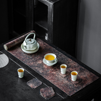 Runner τραπεζιού για τσάι, Νέος Κινέζικος Στυλ, Μονόχρωμο Μοτίβο, 80% βισκόζη, 20% πολυεστέρας