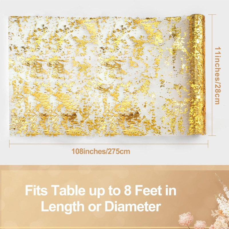 Πολυεστερικό σημαδάκι τραπεζιού με φινίρισμα φολίου, ελαφρύς πολυτελής στυλ, παραμετροποιήσιμο φόντο διακόσμησης γάμου