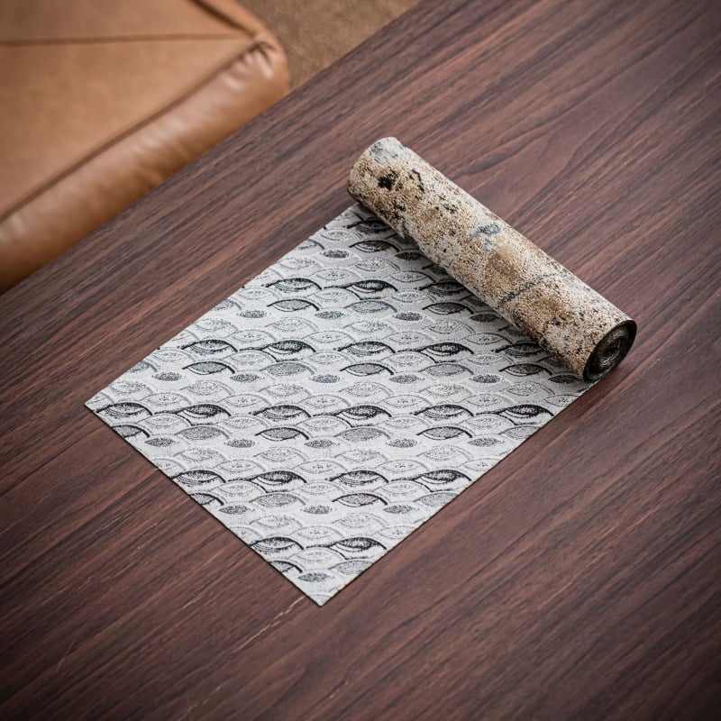 Διπλής όψεως χαλάκι τσαγιού Nishijin – πολυεστερική ίνα, μοτίβο κινέζικου ανέμου, ελαφρύς πολυτελής στυλ, προσαρμοζόμενος αξεσουάρ τελετής τσαγιού