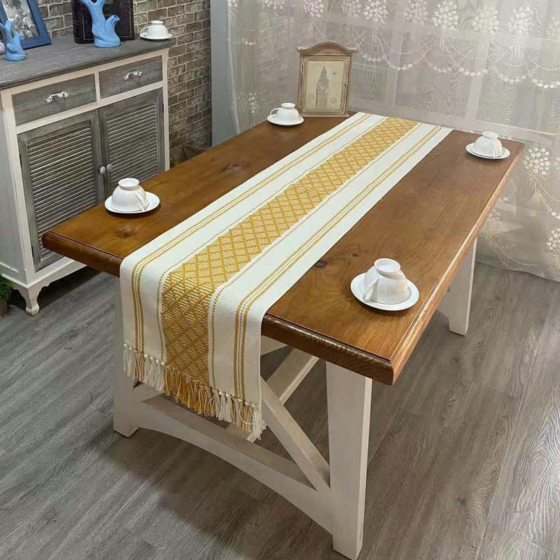 Zastavica za stol - pamuk i lan, pravokutni oblik, moderno jednostavan stil, zaštita od opeklina i toplinska izolacija