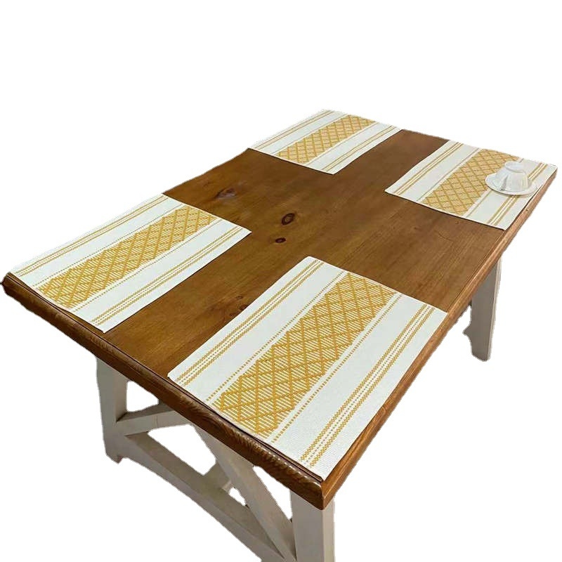 Zastavica za stol - pamuk i lan, pravokutni oblik, moderno jednostavan stil, zaštita od opeklina i toplinska izolacija