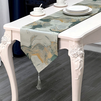 Laudlina, geomeetriline abstraktsioon, kerge luksus stiil, materjal: 90% polüester / 10% elastaan, kohandamine saadaval