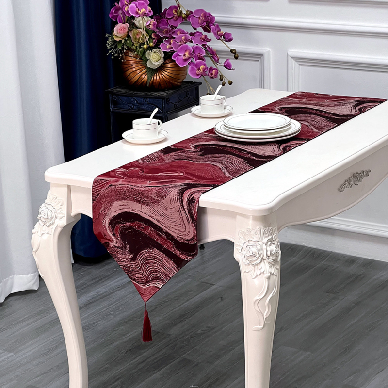 Laudlina, geomeetriline abstraktsioon, kerge luksus stiil, materjal: 90% polüester / 10% elastaan, kohandamine saadaval