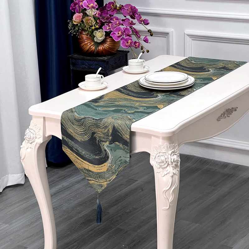 Laudlina, geomeetriline abstraktsioon, kerge luksus stiil, materjal: 90% polüester / 10% elastaan, kohandamine saadaval