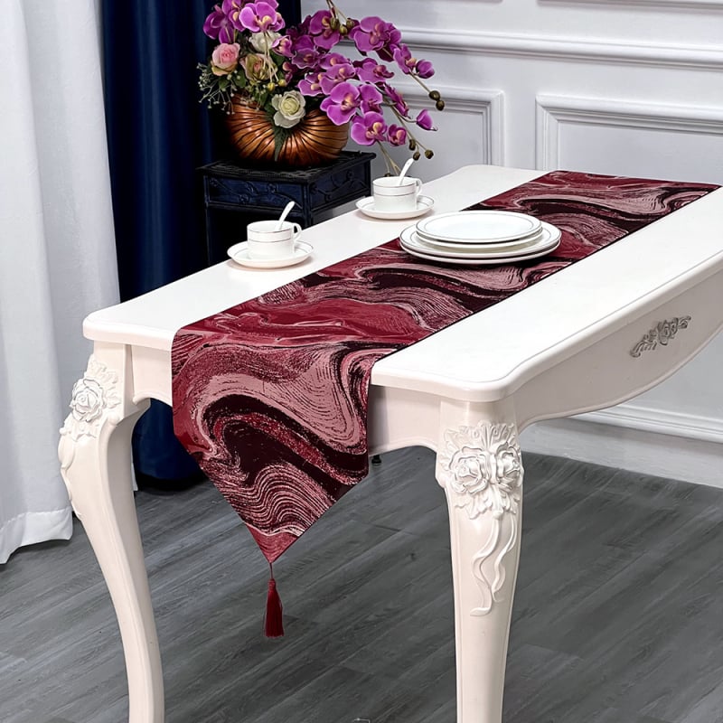 Laudlina, geomeetriline abstraktsioon, kerge luksus stiil, materjal: 90% polüester / 10% elastaan, kohandamine saadaval