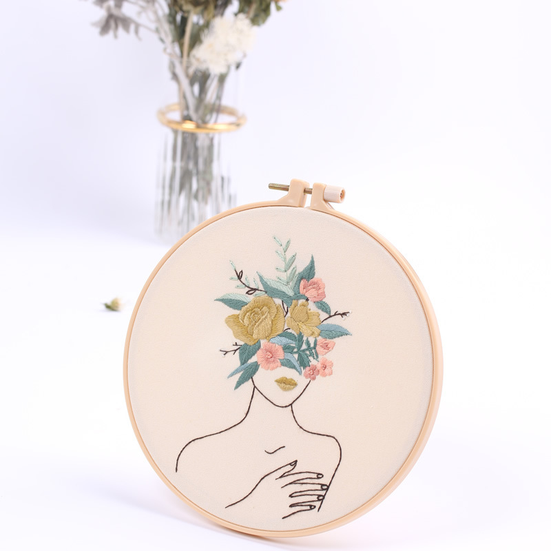 Комплект за кръстат бод със Su embroidery, памучна тъкан, рисунка със символи, модерен минималистичен стил