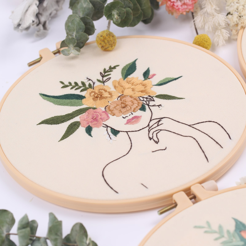 Комплект за кръстат бод със Su embroidery, памучна тъкан, рисунка със символи, модерен минималистичен стил