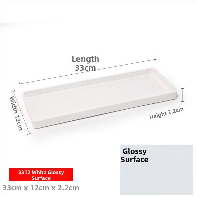 Téglalap alakú műanyag tálca (egyszínű felület, overglaze hatású felület, logó testreszabás)