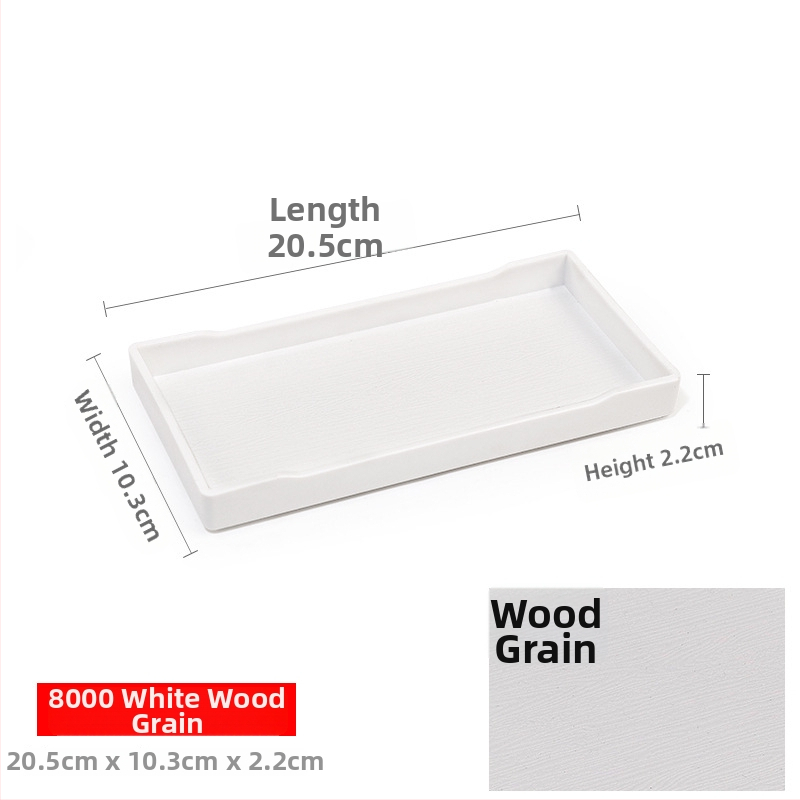 Téglalap alakú műanyag tálca (egyszínű felület, overglaze hatású felület, logó testreszabás)