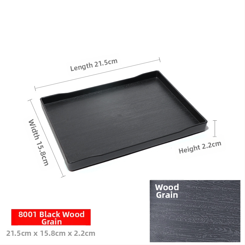 Téglalap alakú műanyag tálca (egyszínű felület, overglaze hatású felület, logó testreszabás)