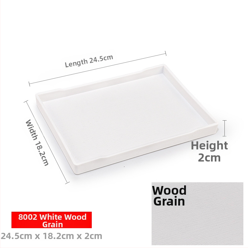 Téglalap alakú műanyag tálca (egyszínű felület, overglaze hatású felület, logó testreszabás)