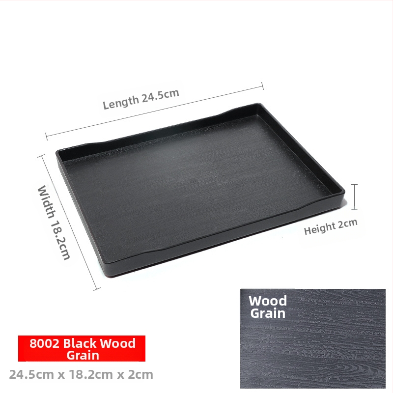 Téglalap alakú műanyag tálca (egyszínű felület, overglaze hatású felület, logó testreszabás)