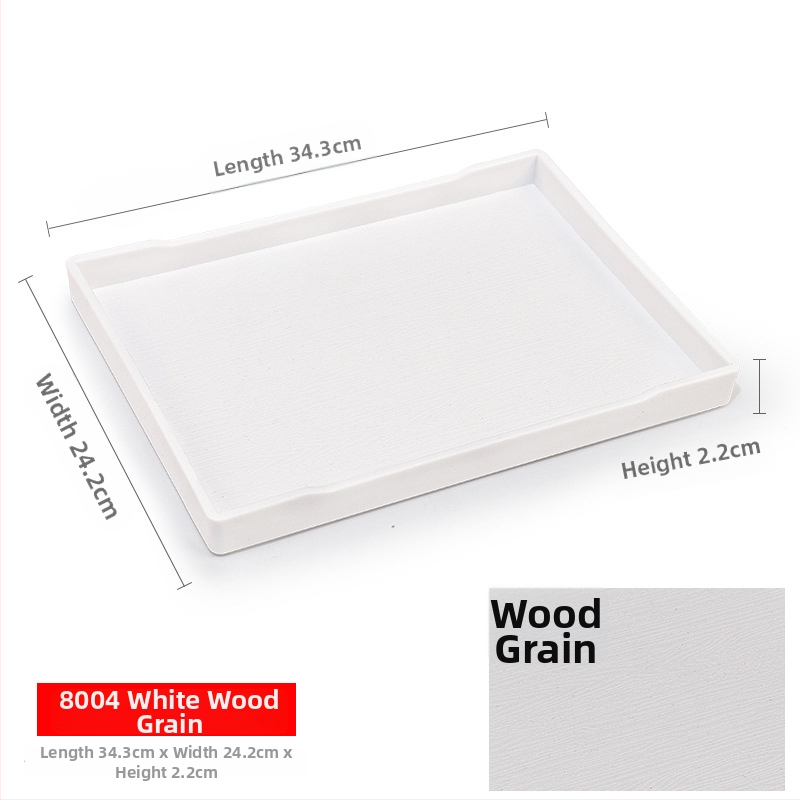 Téglalap alakú műanyag tálca (egyszínű felület, overglaze hatású felület, logó testreszabás)