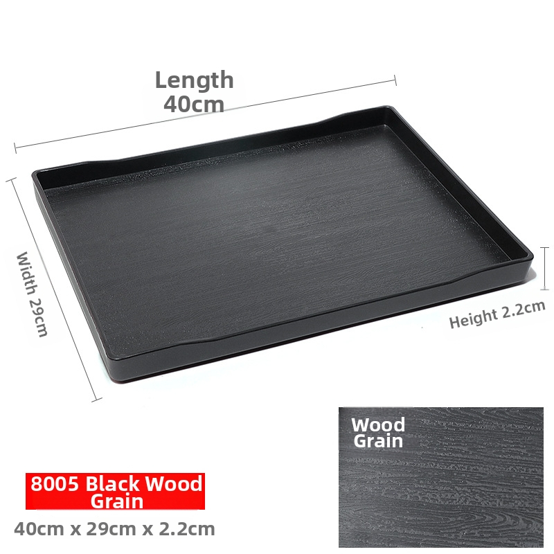 Téglalap alakú műanyag tálca (egyszínű felület, overglaze hatású felület, logó testreszabás)