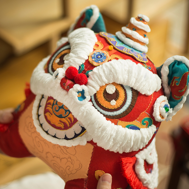 Acarhat DIY комплект за бродирана кукла от плат – нишка за бродерия, стил Нов Китайски, за спалня