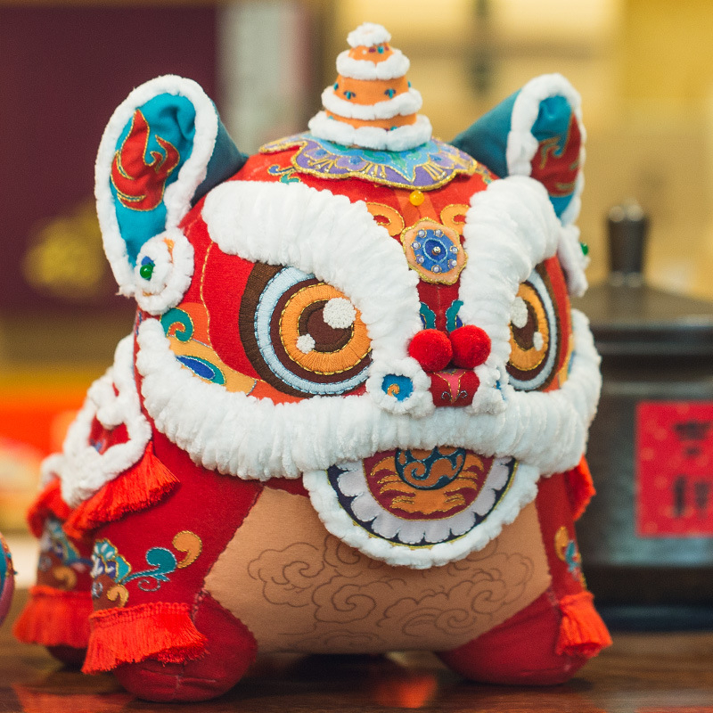 Acarhat DIY комплект за бродирана кукла от плат – нишка за бродерия, стил Нов Китайски, за спалня