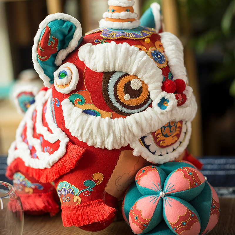 Acarhat DIY комплект за бродирана кукла от плат – нишка за бродерия, стил Нов Китайски, за спалня