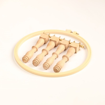 Okvir za križno vezenje u francuskom stilu, stolni drveni stalak, Su vezenje, baza s tri noge ravnog dna, za dnevni boravak