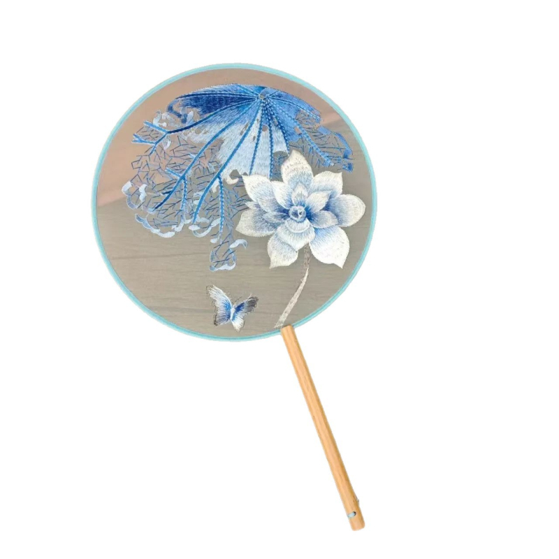 Двойно бродирано ветрило от коприна – Су бродерия, Нов китайски стил, Финален продукт