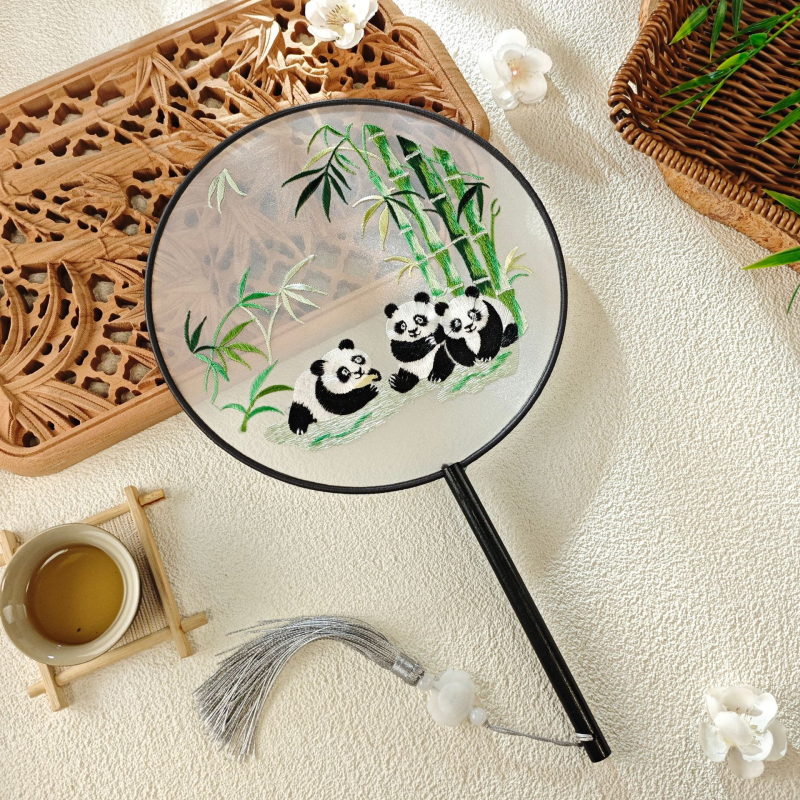 Двойно бродирано ветрило от коприна – Су бродерия, Нов китайски стил, Финален продукт