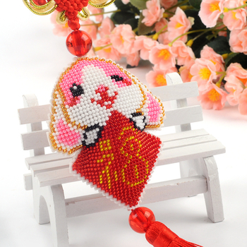 Комплект за кръстат бод върху пластмасова подложка, 14CT, двустранна бродерия, дизайн от китайския вятър, автомобилно окачване