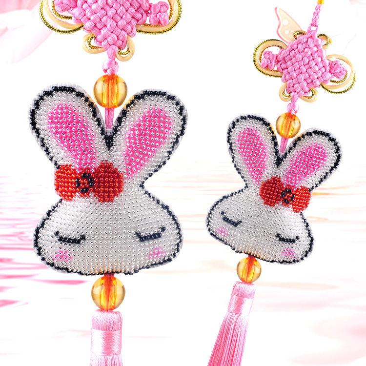 Комплект за кръстат бод върху пластмасова подложка, 14CT, двустранна бродерия, дизайн от китайския вятър, автомобилно окачване