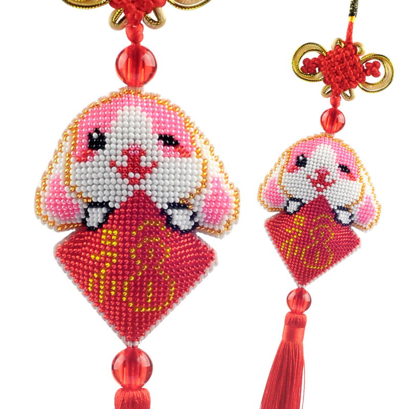 Комплект за кръстат бод върху пластмасова подложка, 14CT, двустранна бродерия, дизайн от китайския вятър, автомобилно окачване