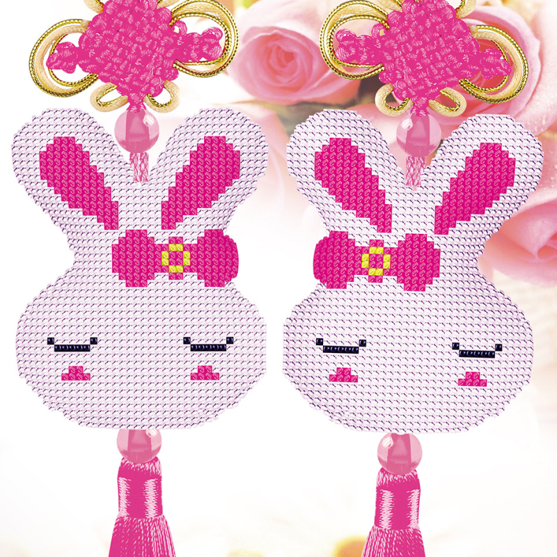 Комплект за кръстат бод върху пластмасова подложка, 14CT, двустранна бродерия, дизайн от китайския вятър, автомобилно окачване