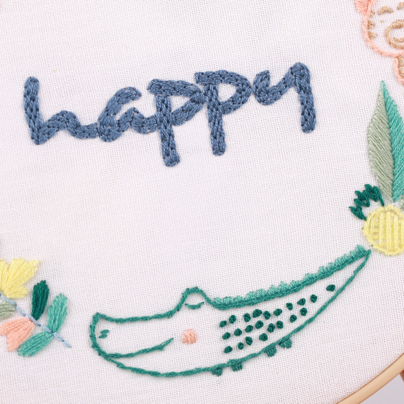 Комплект за кръстат бод с карикатурен мотив, памучна тъкан, брод