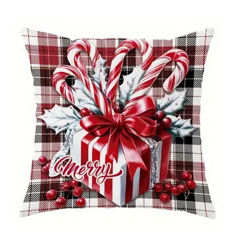 Božićna lanena navlaka za jastuk, dekorativna za dnevni boravak, s otiskom logotipa, moderni minimalistički stil