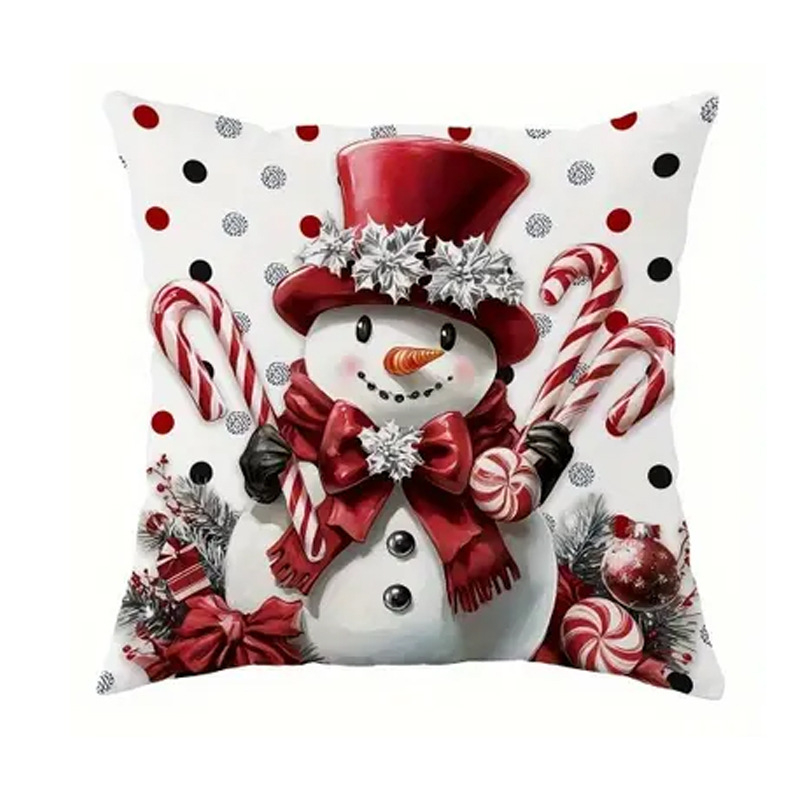 Božićna lanena navlaka za jastuk, dekorativna za dnevni boravak, s otiskom logotipa, moderni minimalistički stil