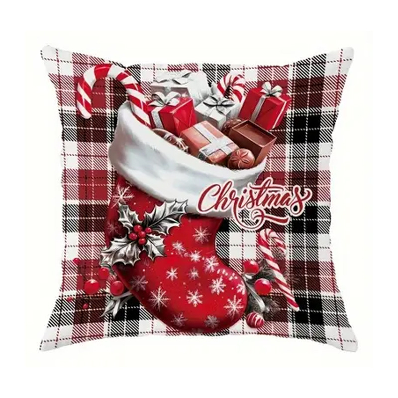 Božićna lanena navlaka za jastuk, dekorativna za dnevni boravak, s otiskom logotipa, moderni minimalistički stil
