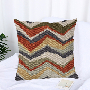Dekorativna navlaka za kauč u boemskom stilu s apstraktnim linijskim uzorkom, 45×45 cm