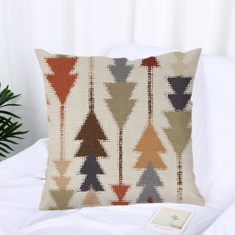 Dekorativna navlaka za kauč u boemskom stilu s apstraktnim linijskim uzorkom, 45×45 cm
